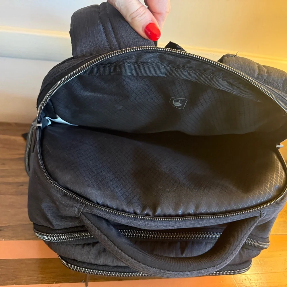 Samsonite Modern Utility Double Shot Backpack, Charcoal Heather, Ripstop Polyest - Picture 5 of 8